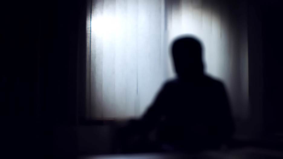 Silhouette against a window, evoking the serious subject matter of institutional abuse litigation. The somber image adds weight to the legal information being presented on the website.